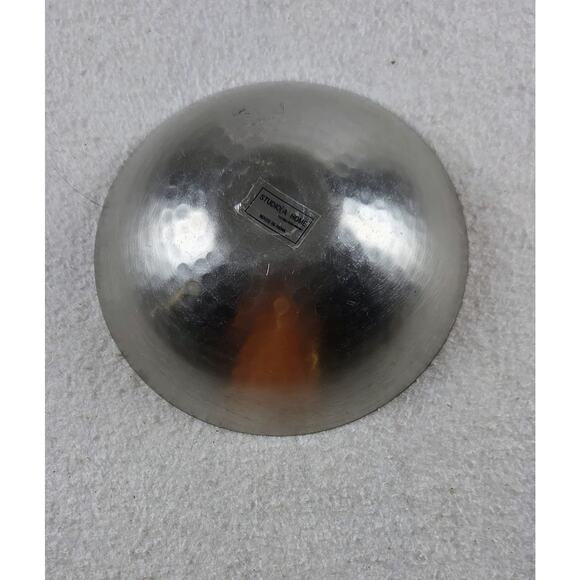 Studio A Home Hammered Metal Decorative Bowl – Silver Tone Textured Finish - Picture 2 of 5